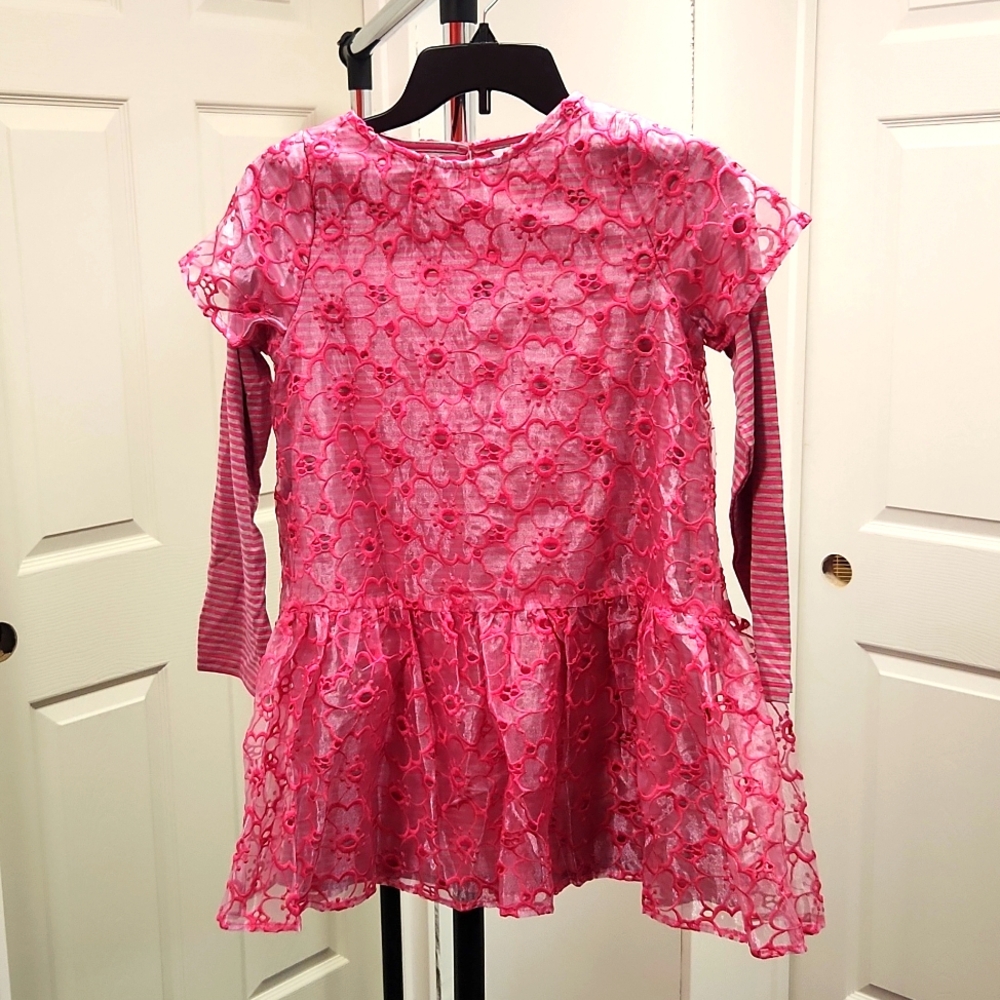 Chasing fireflies pink and grey dress